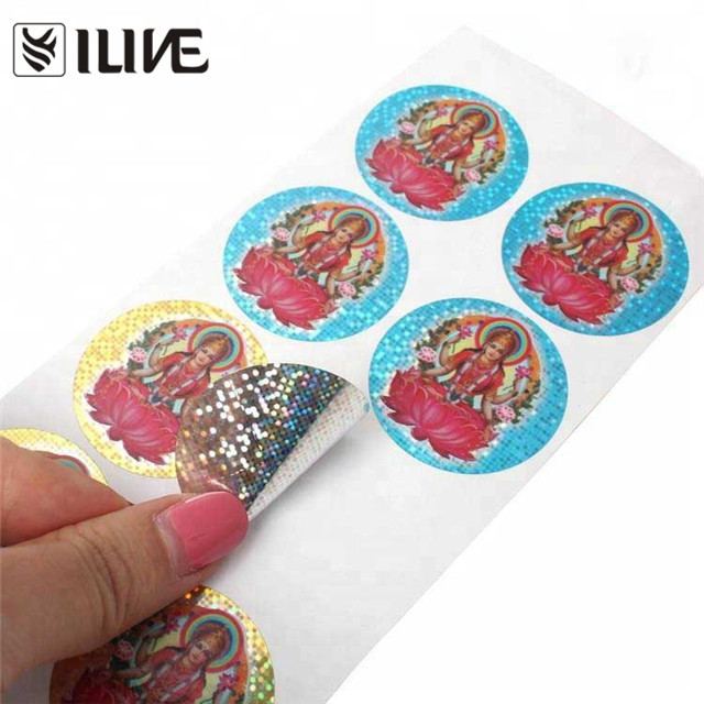 Printed Cartoon Logo Hologram Adhesive Paper Stickers