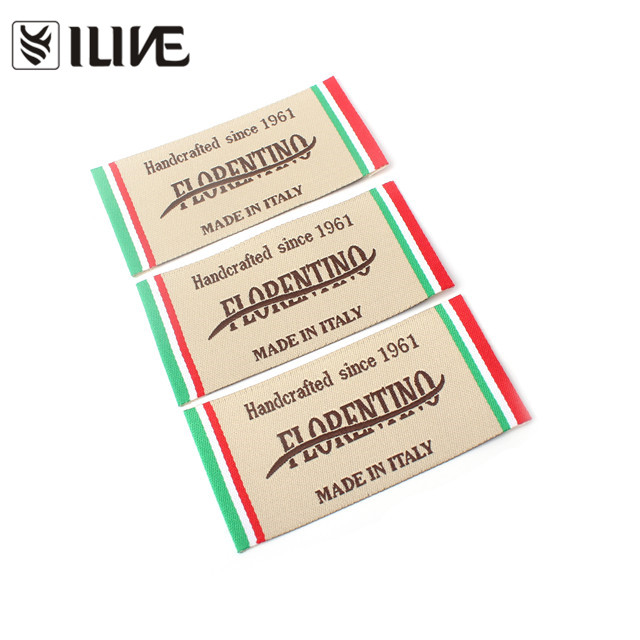 High Density End Folded Luxury Jacquard Textile Woven Labels For Bags